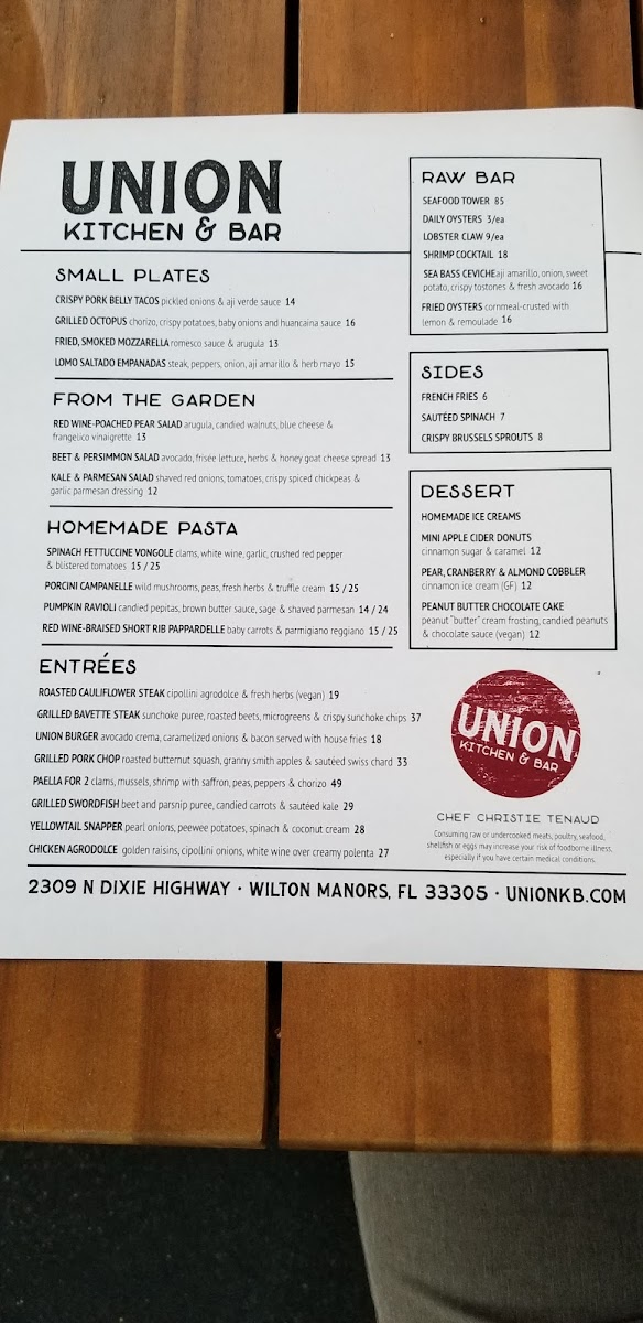 Menu Union Kitchen & Bar-9