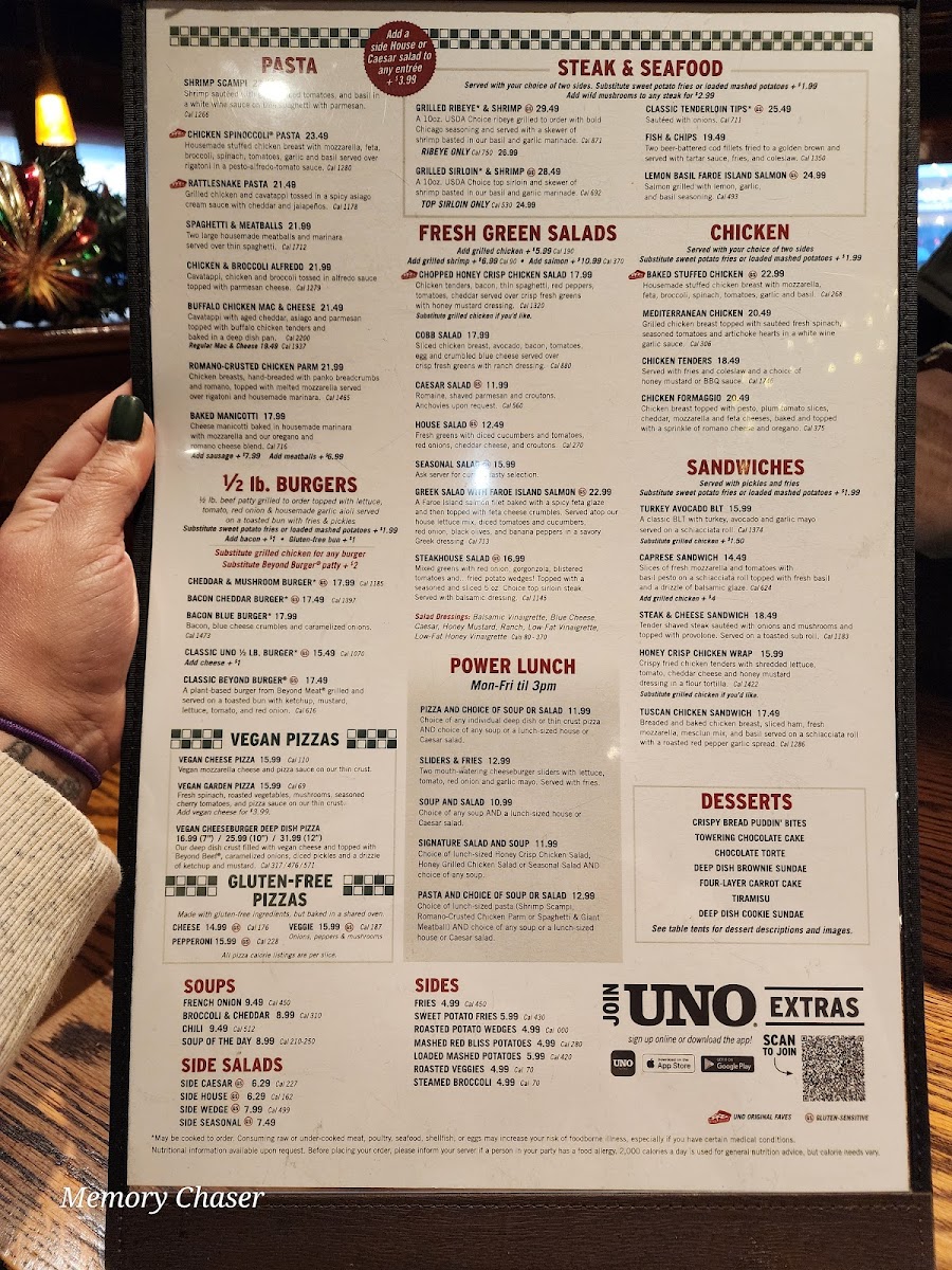 Menu Uno Pizzeria & Grill-1