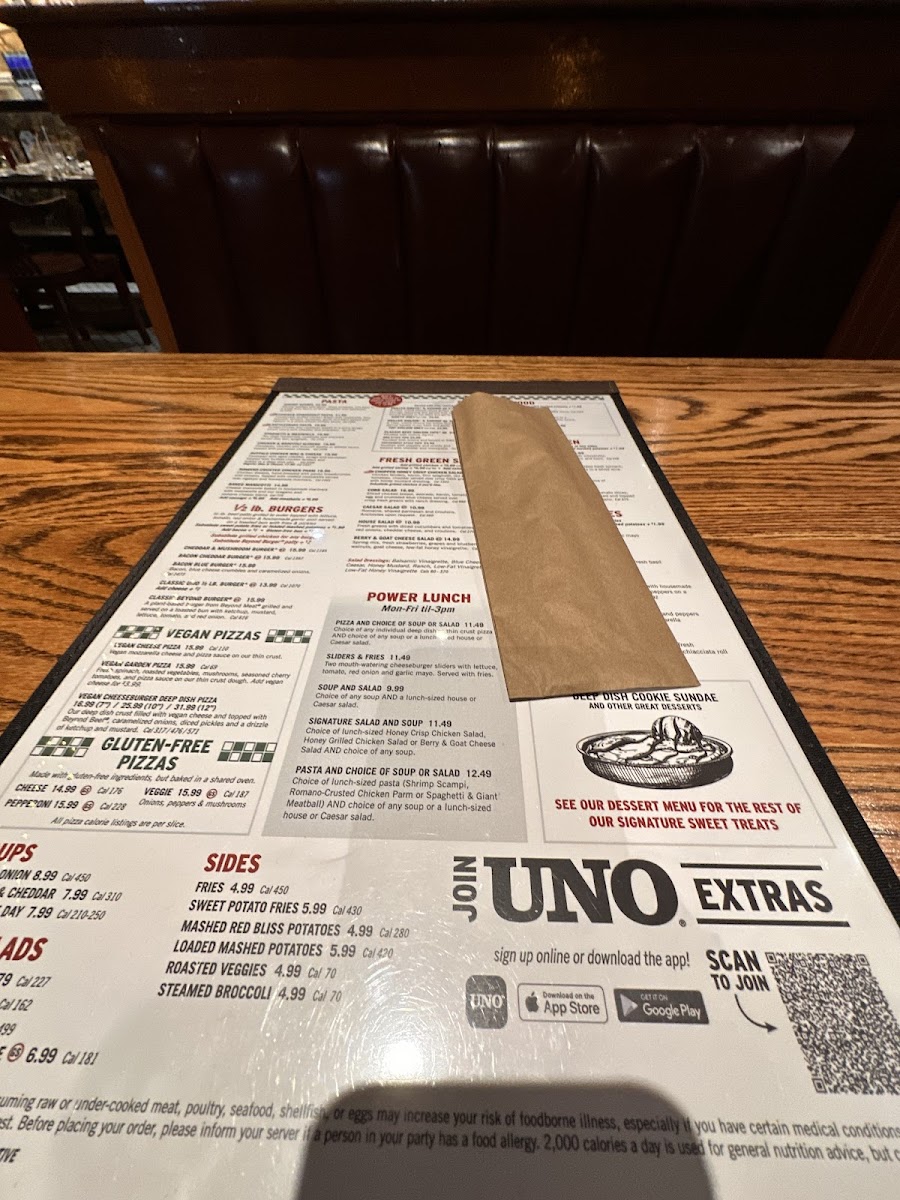 Menu Uno Pizzeria & Grill-7