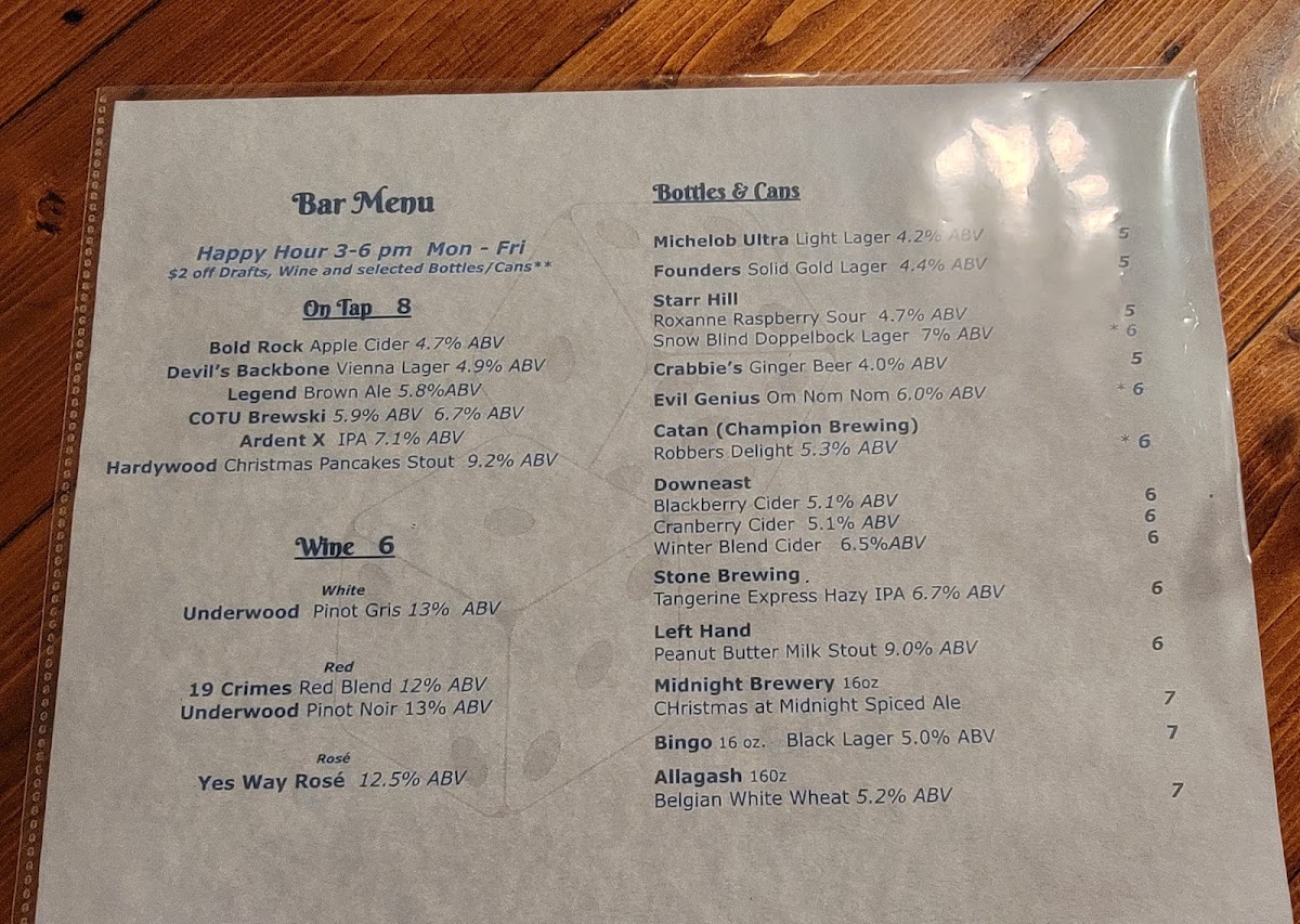 Menu Unplugged Games Cafe-3