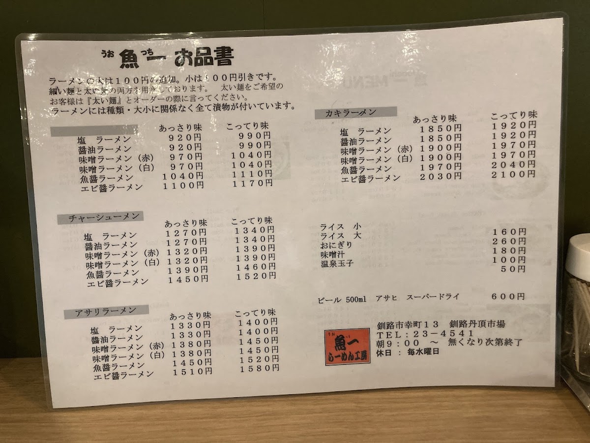 Menu Uocchi Ramen Kōbō-4