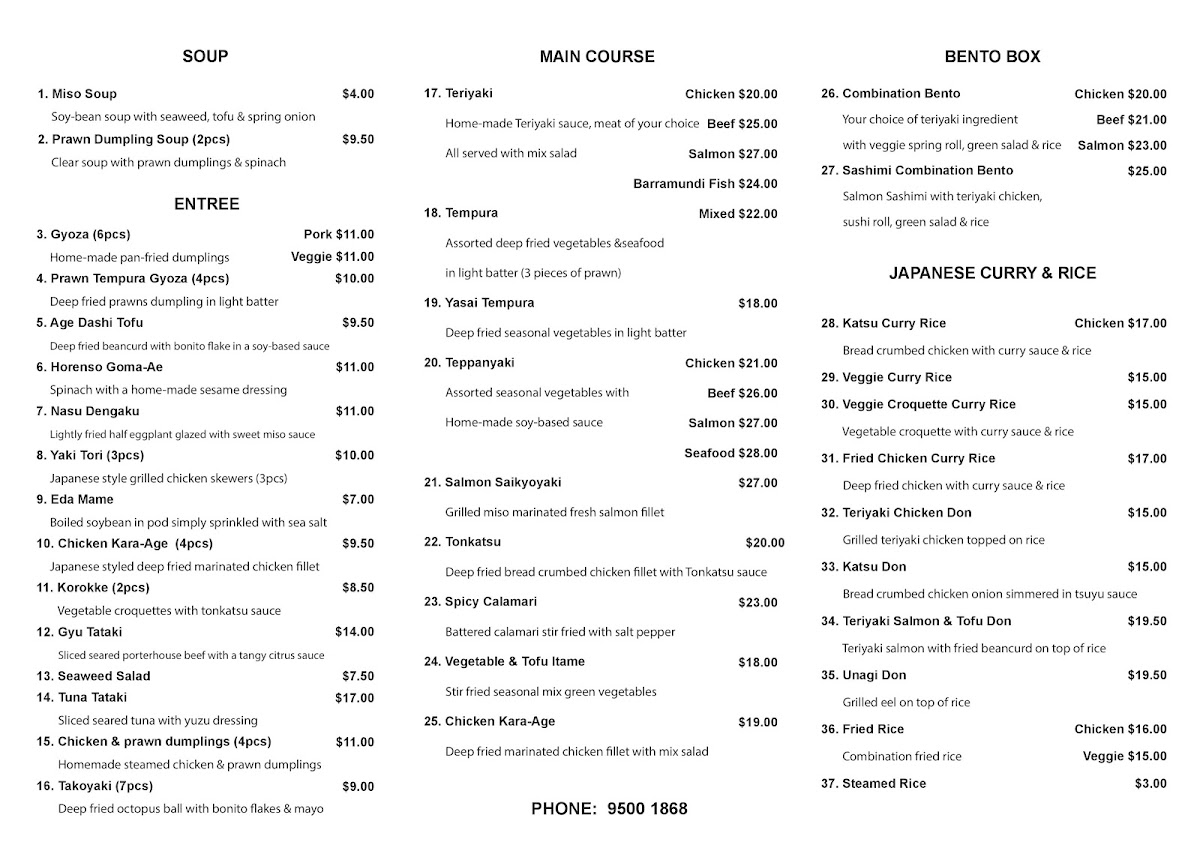 Menu Uosan-8