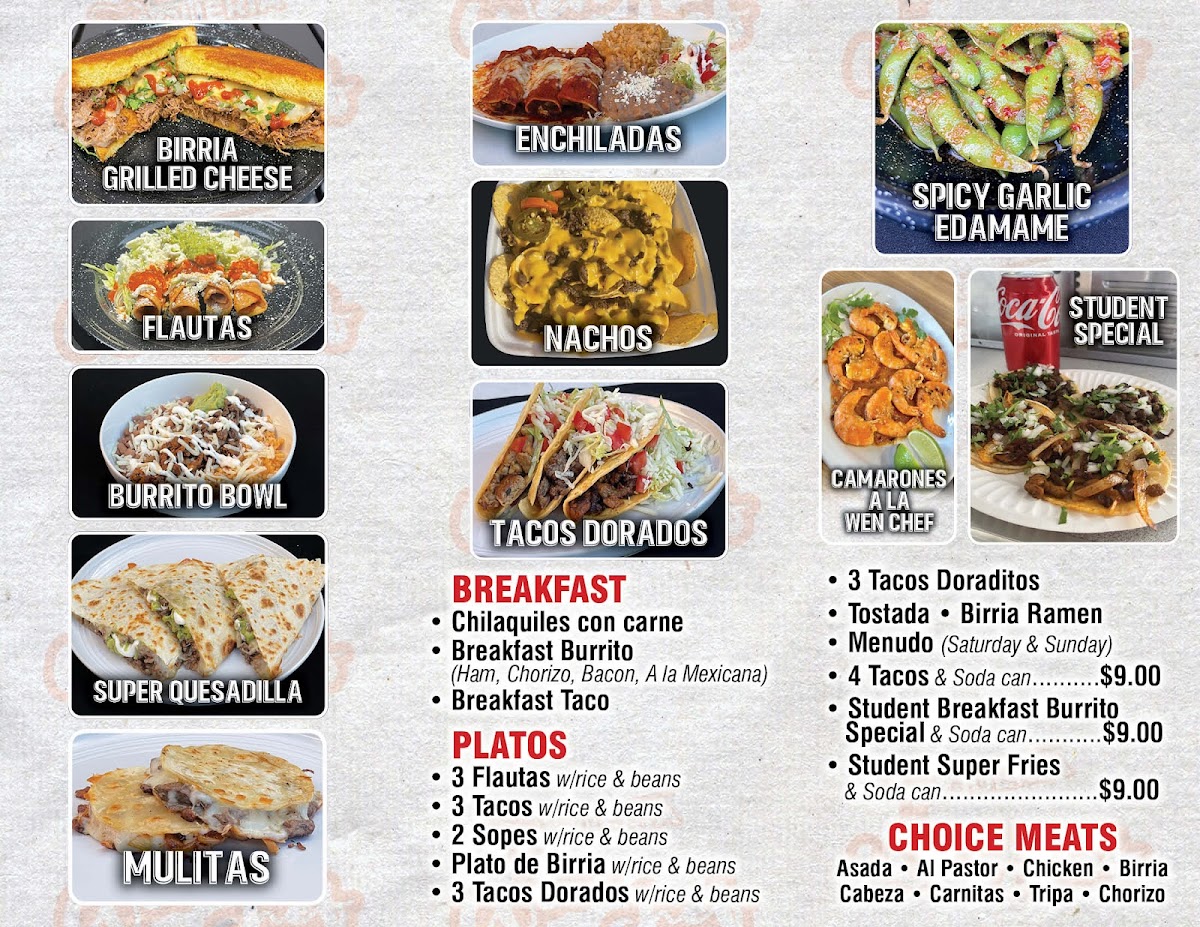 Menu Uptown Taqueria Wen Chef-2