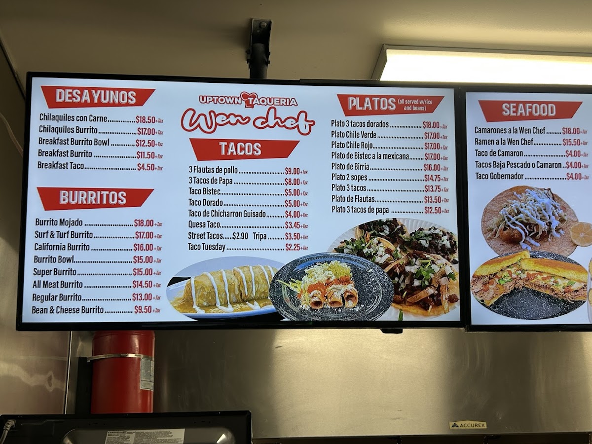 Menu Uptown Taqueria Wen Chef-4