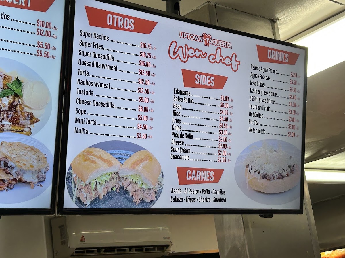 Menu Uptown Taqueria Wen Chef-5