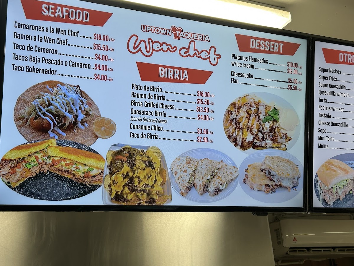 Menu Uptown Taqueria Wen Chef-6