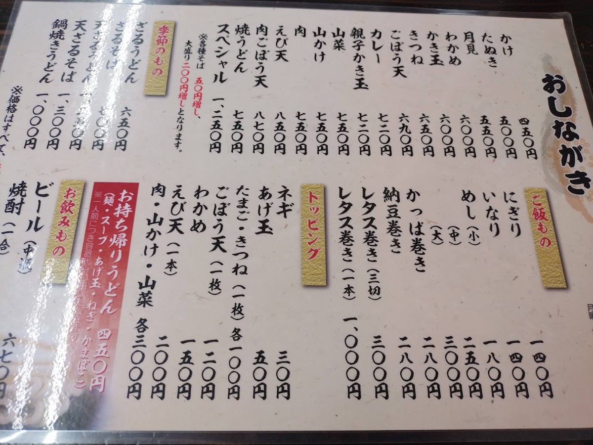Menu Urashima-8