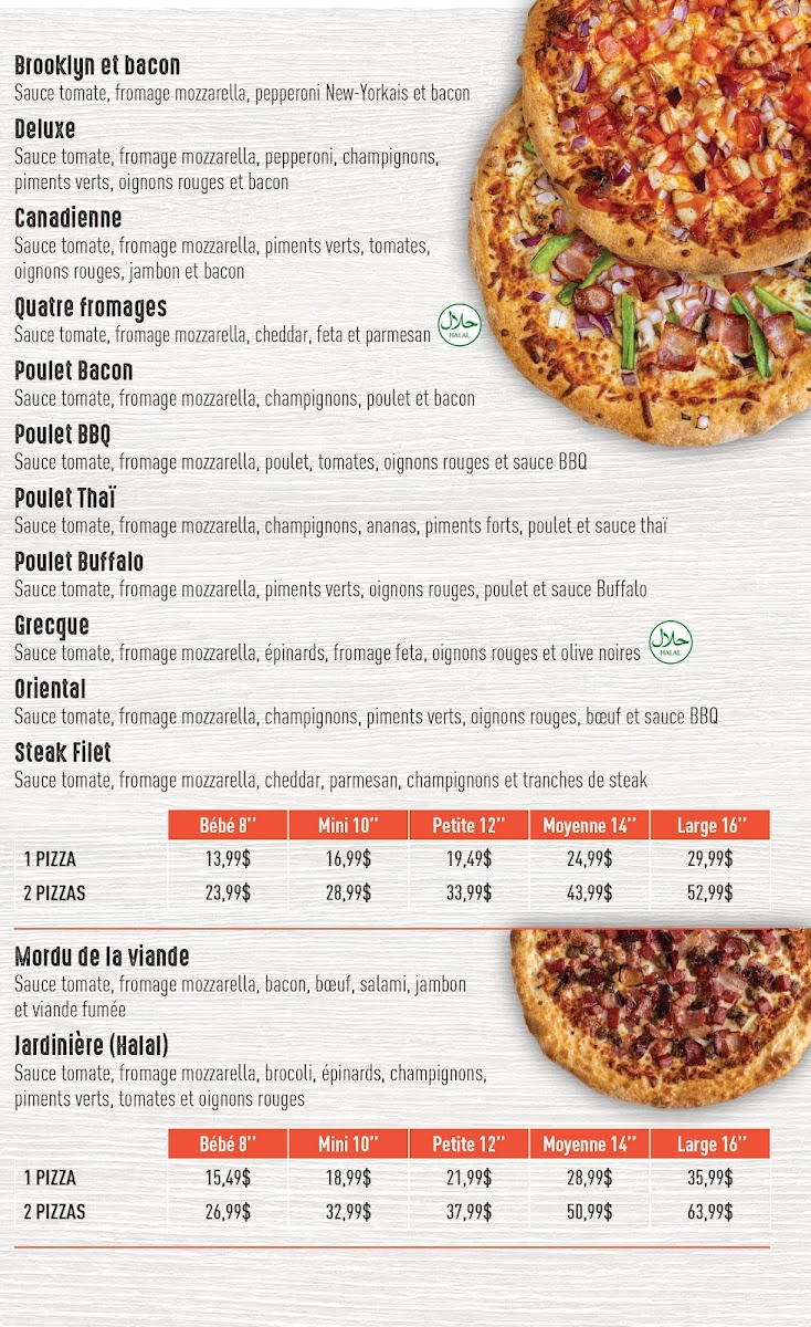 Menu Urbaine Pizza (2 Pour 1 Pizzas)-1