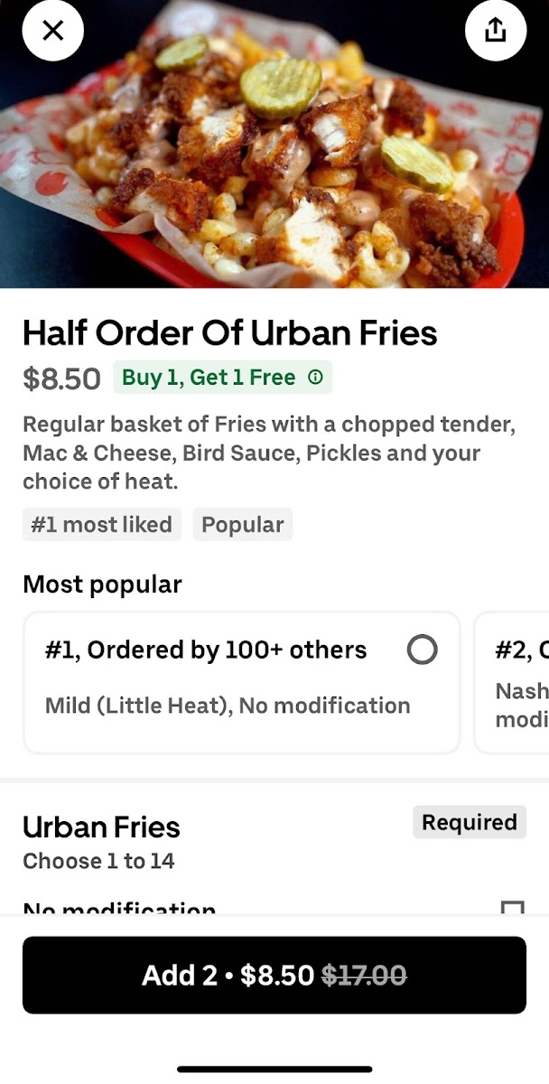 Menu Urban Bird Hot Chicken-8
