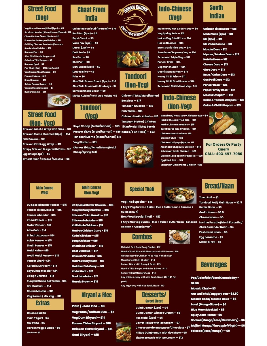 Menu Urban Chowk Street Food And Indian Cuisine-2