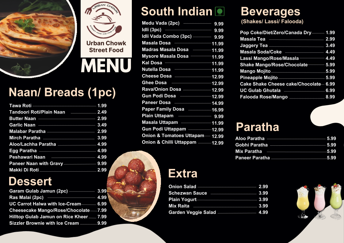 Menu Urban Chowk Street Food And Indian Cuisine-5