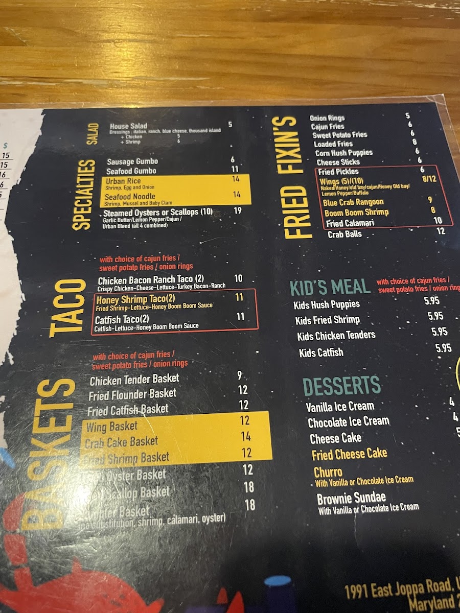 Menu Urban Crab Shack-7