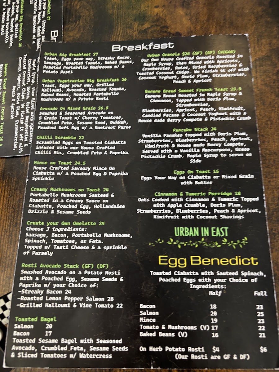 Menu Urban In East-5