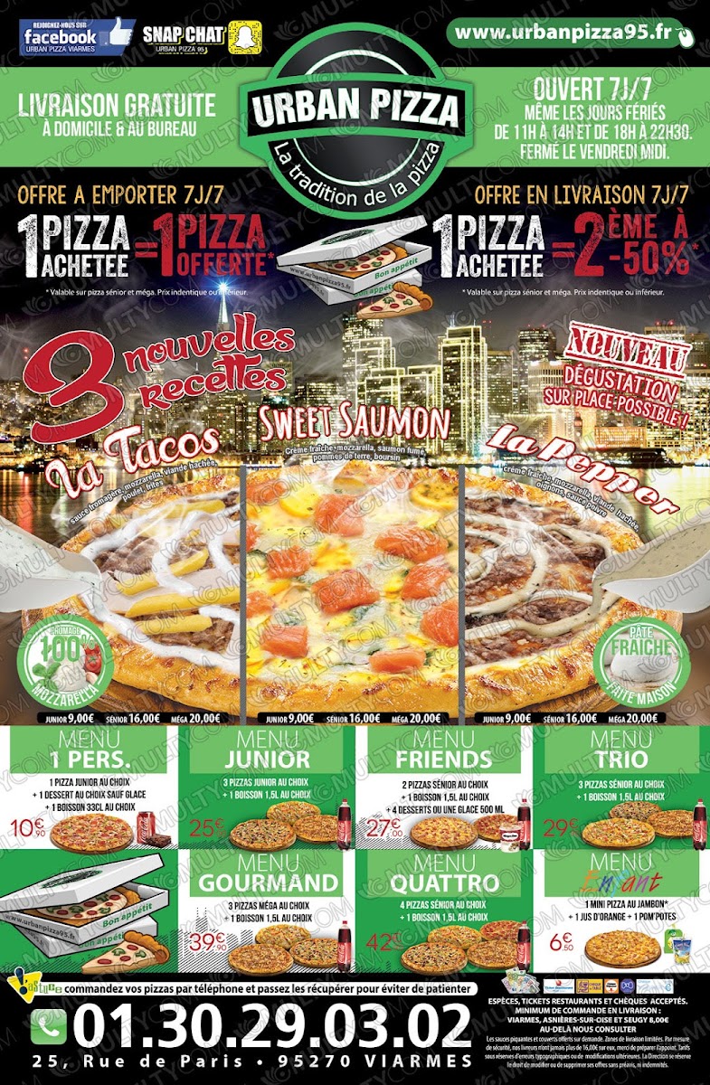 Menu Urban Pizza Viarmes-2