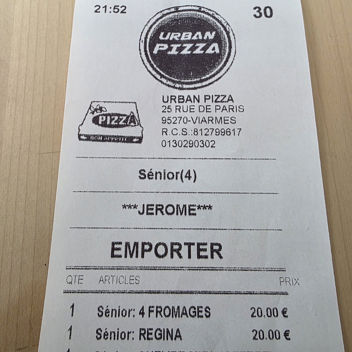 Menu Urban Pizza Viarmes-4