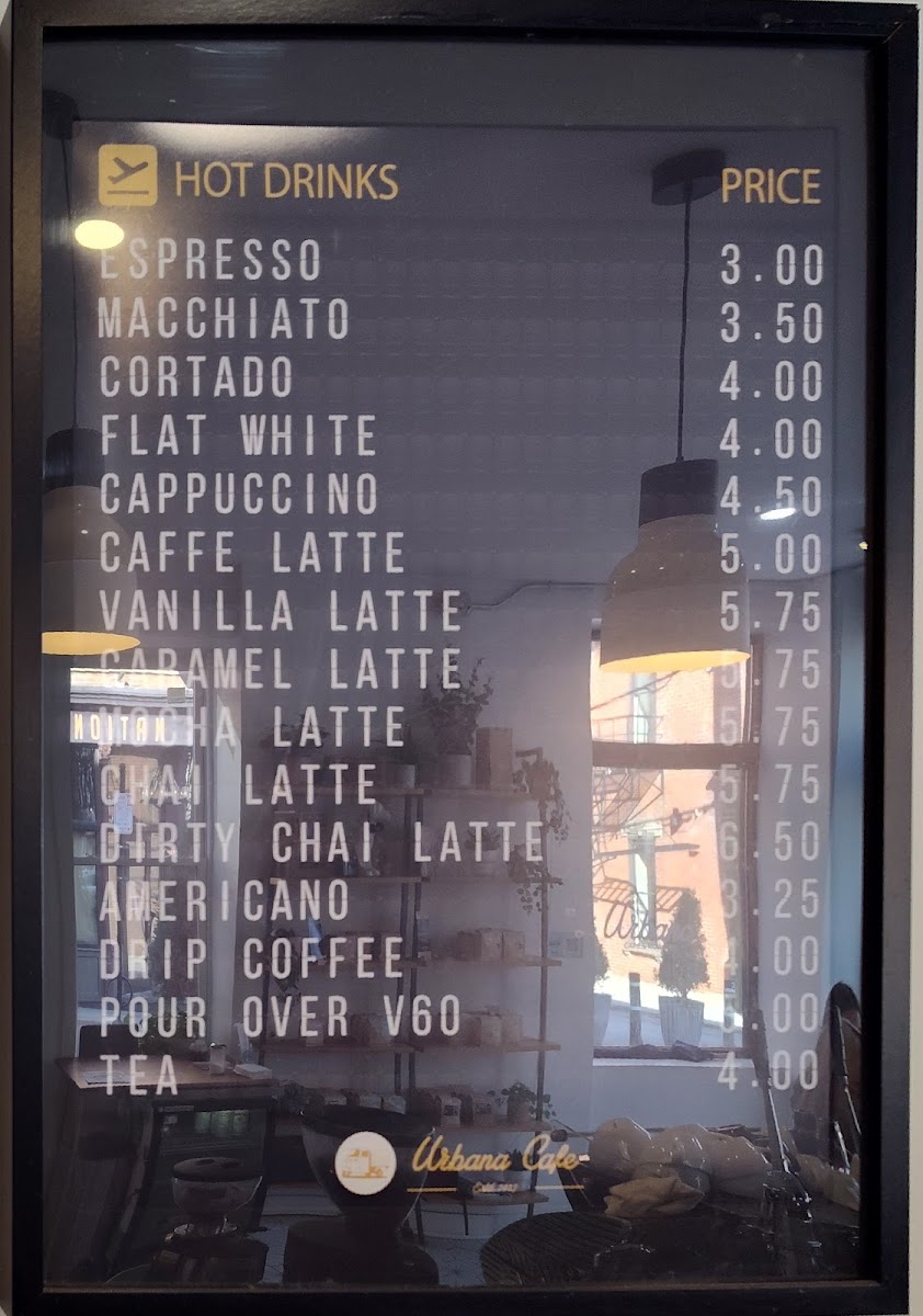 Menu Urbana Cafe Pendleton-5