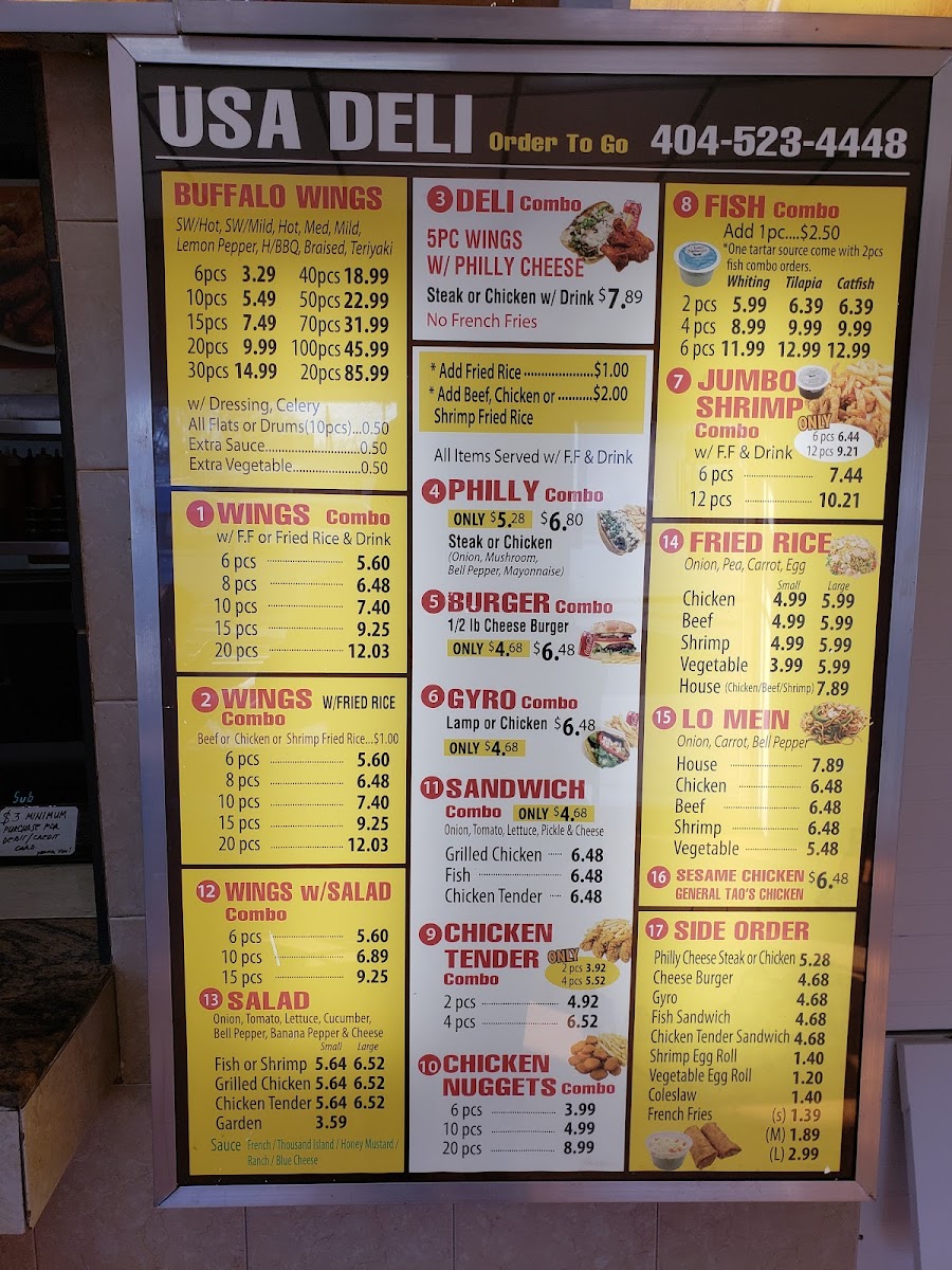 Menu U.s.a. Deli-2