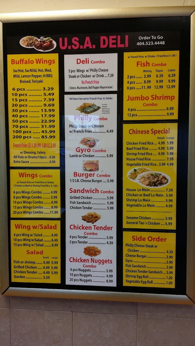Menu U.s.a. Deli-3