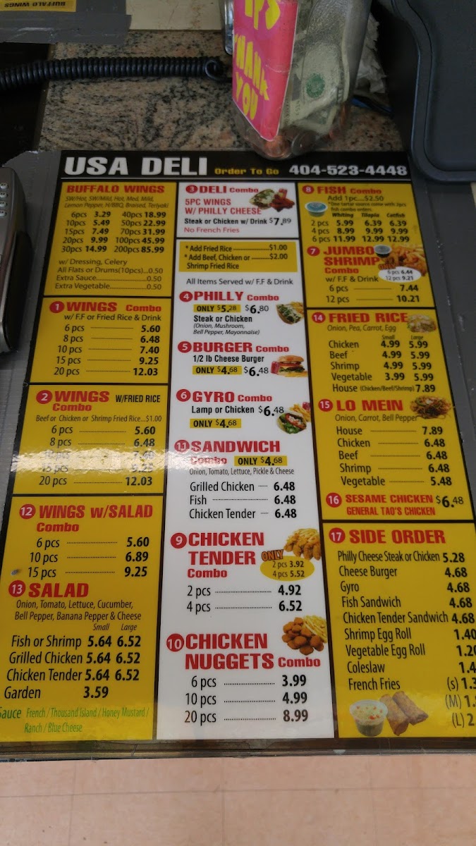 Menu U.s.a. Deli-4