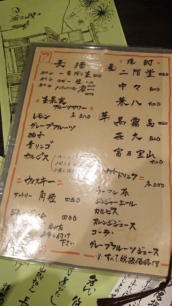 Menu Ushinohone Anaza-10