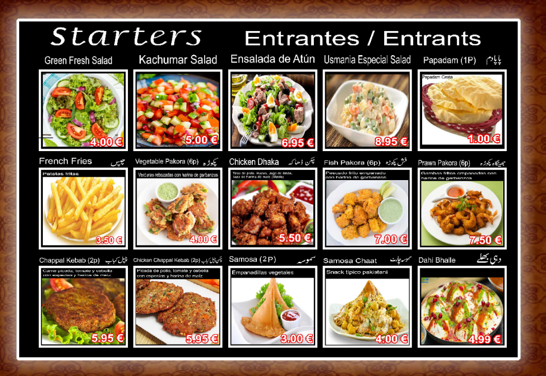 Menu Usmania Restaurant(Halal Food In Barcelona-3