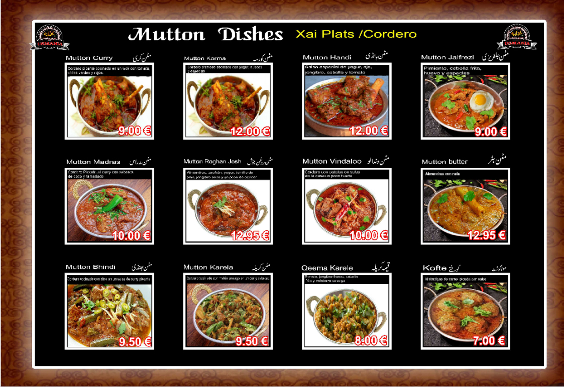Menu Usmania Restaurant(Halal Food In Barcelona-5