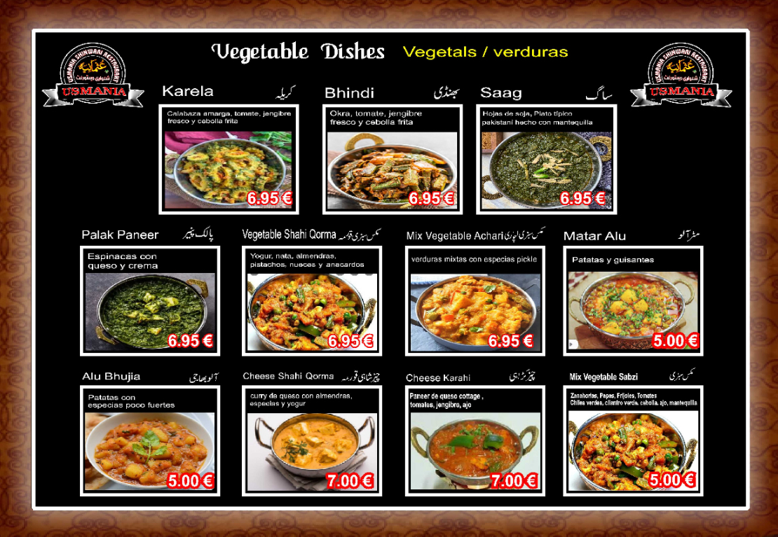 Menu Usmania Restaurant(Halal Food In Barcelona-6