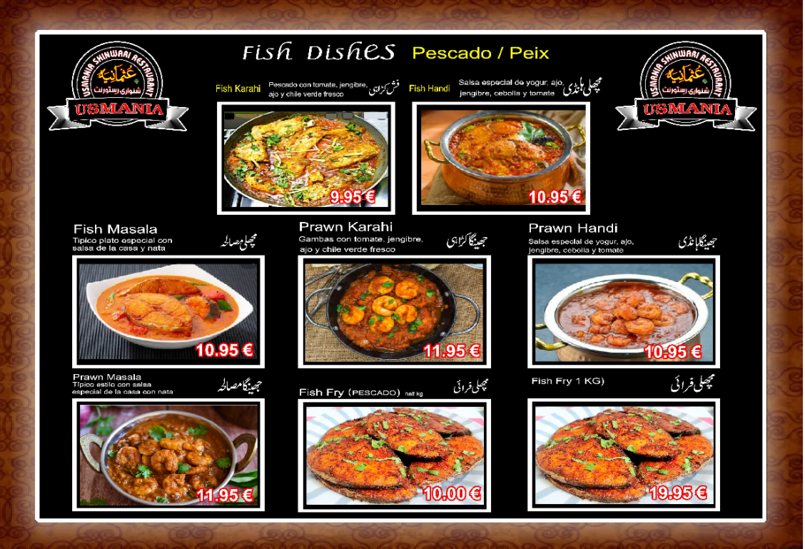 Menu Usmania Restaurant(Halal Food In Barcelona-8