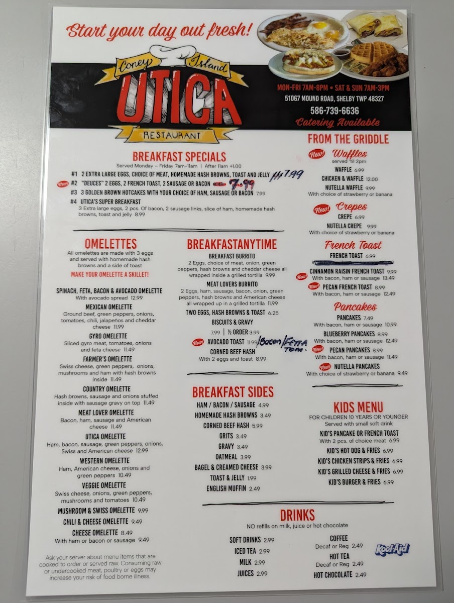 Menu Utica Coney Island-8