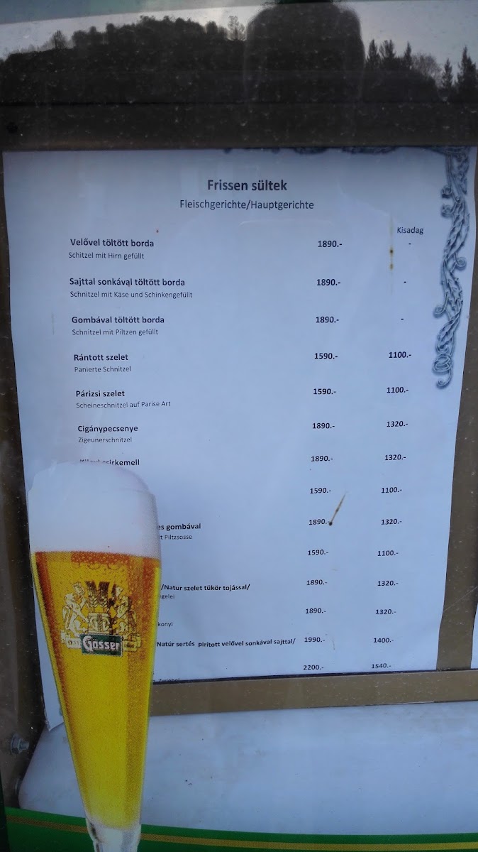 Menu Útonálló Vendéglő-7