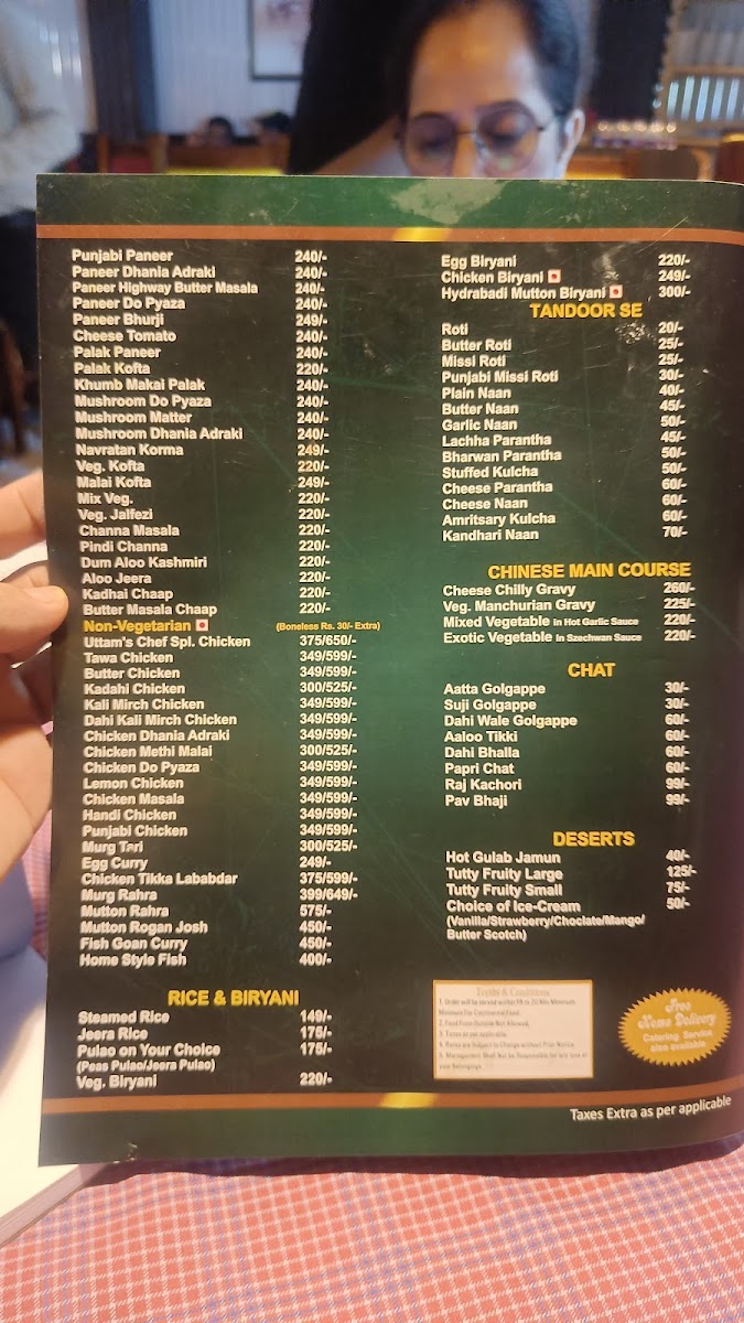 Menu Uttam's Buffet And Restaurant-2