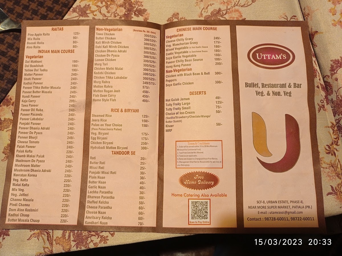 Menu Uttam's Buffet And Restaurant-3