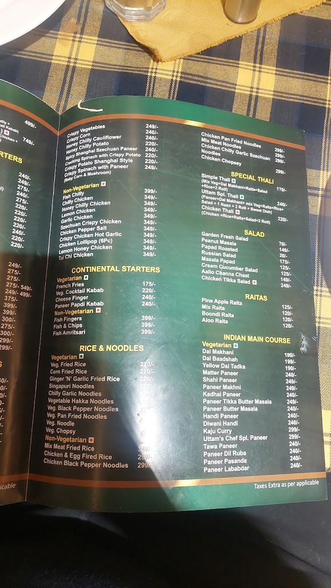Menu Uttam's Buffet And Restaurant-9