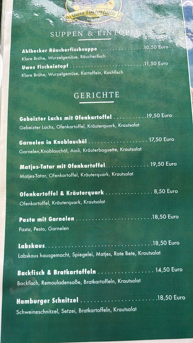 Menu Uwe’S Fischerhütte-2