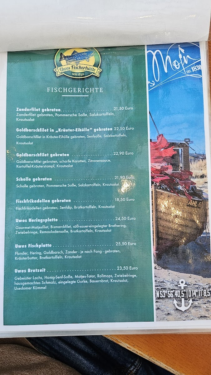 Menu Uwe’S Fischerhütte-3