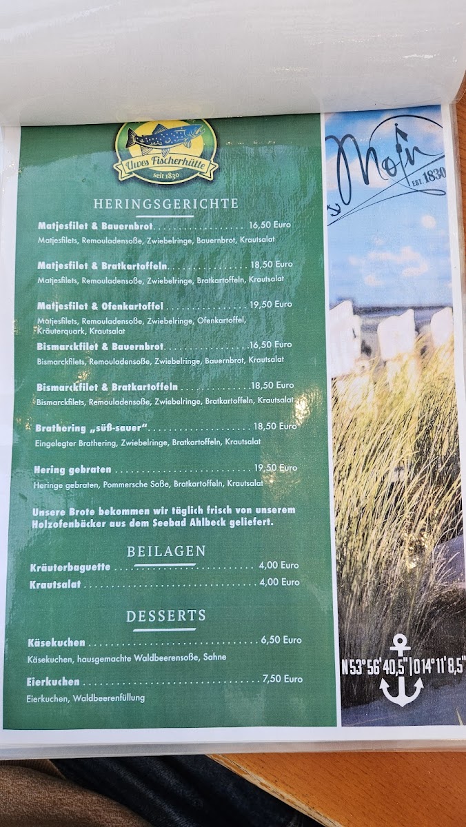 Menu Uwe’S Fischerhütte-6