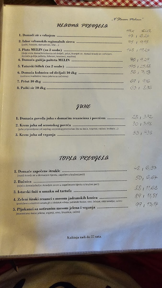 Menu V Starem Melinu-1
