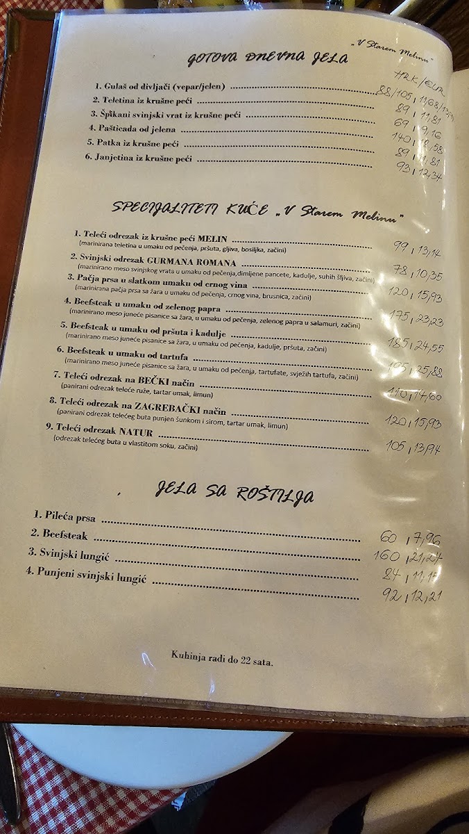 Menu V Starem Melinu-2