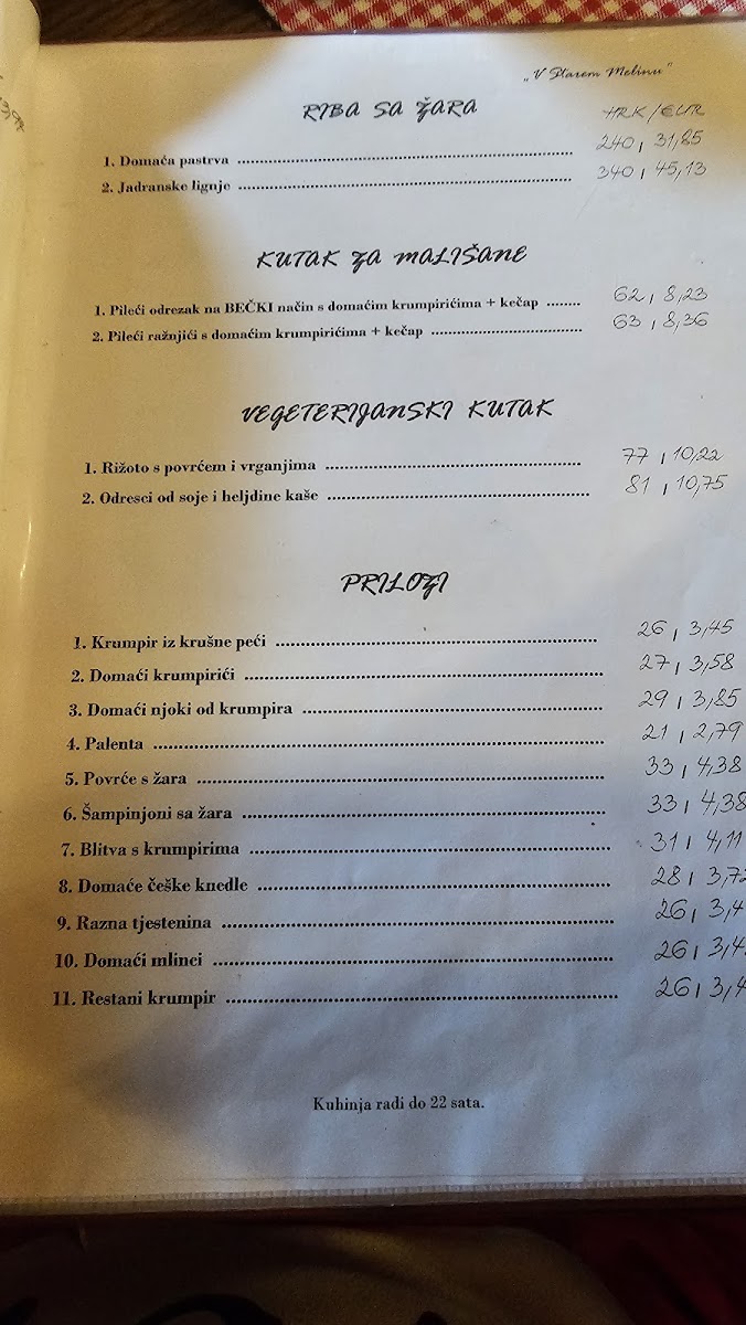 Menu V Starem Melinu-6