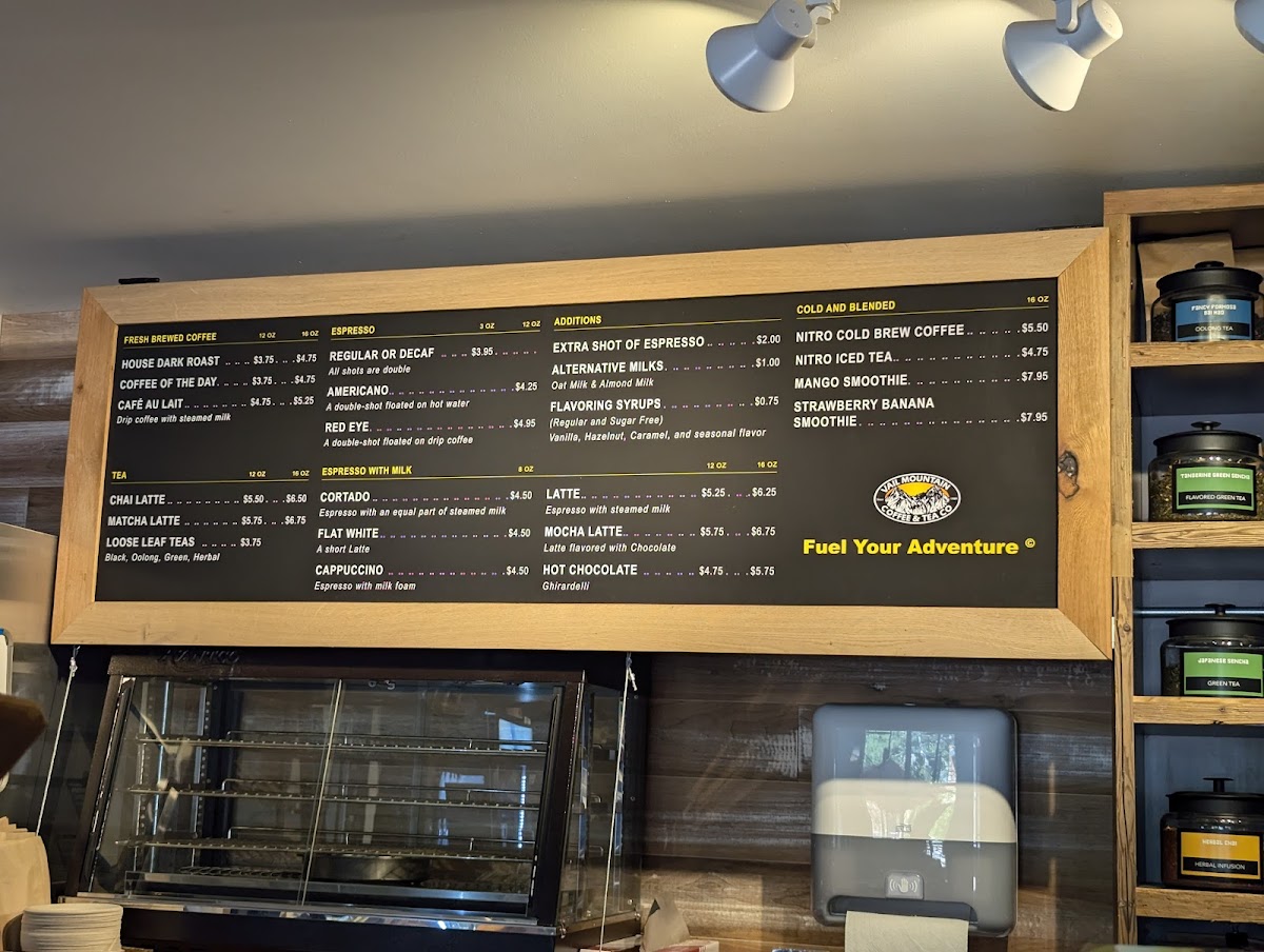 Menu Vail Mountain Coffee & Tea - Beaver Creek Cafe-1