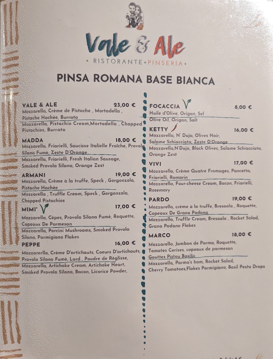 Menu Vale&ale Restaurant - Pinseria-2
