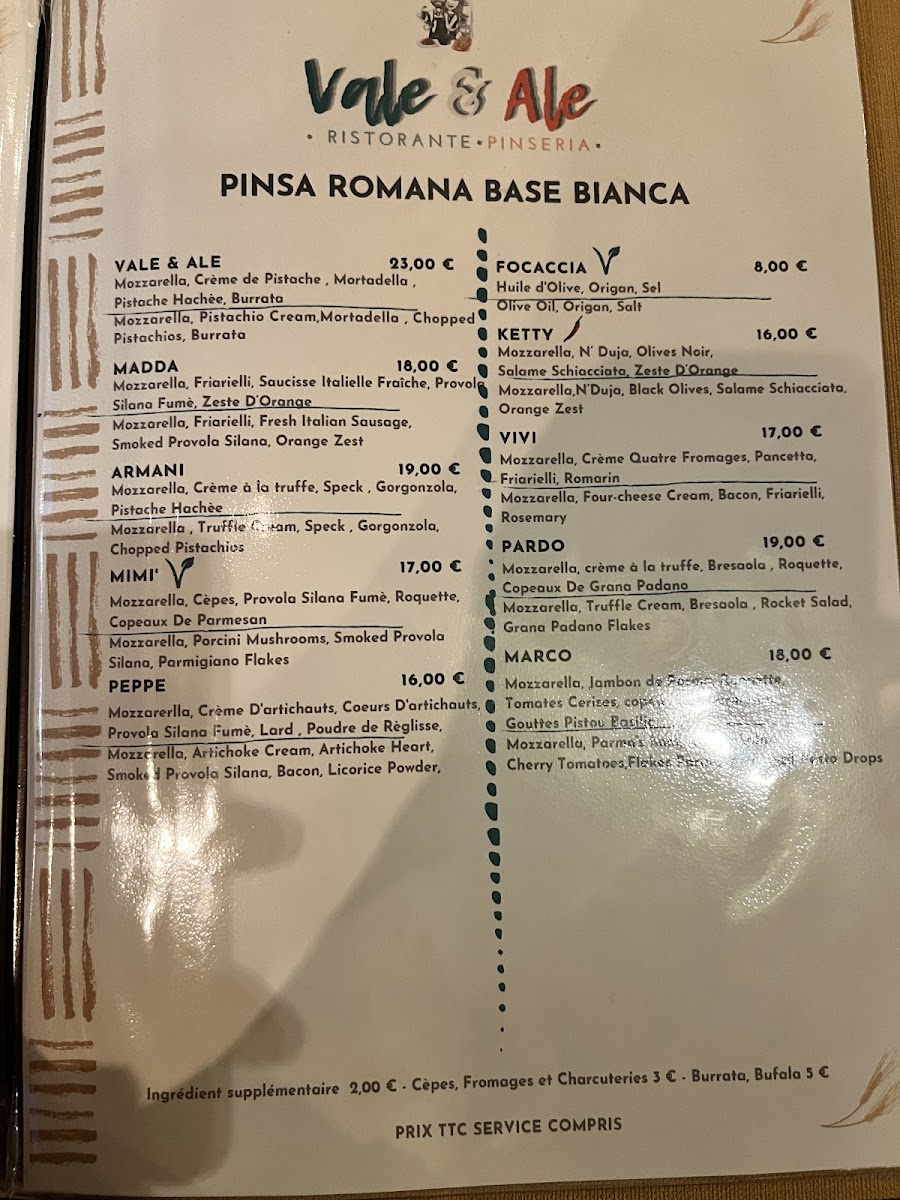 Menu Vale&ale Restaurant - Pinseria-3