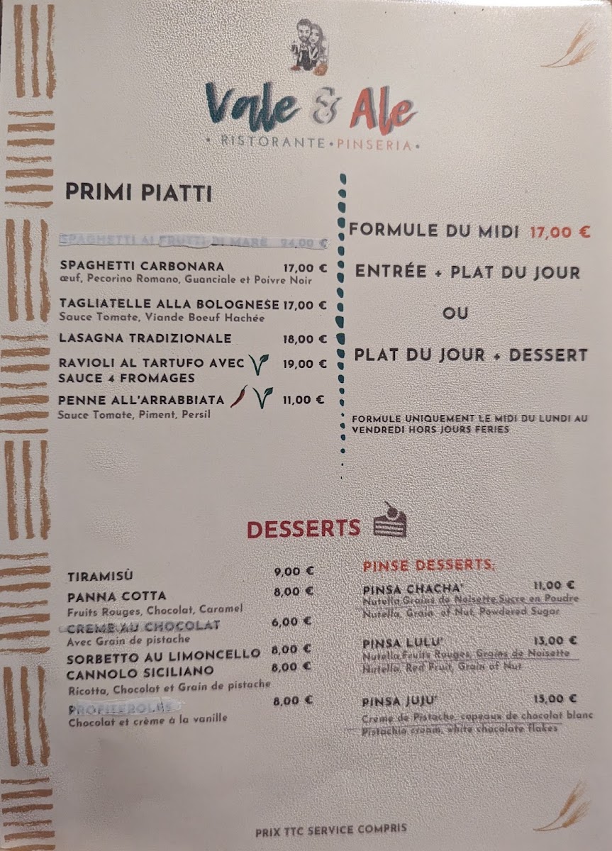 Menu Vale&ale Restaurant - Pinseria-4