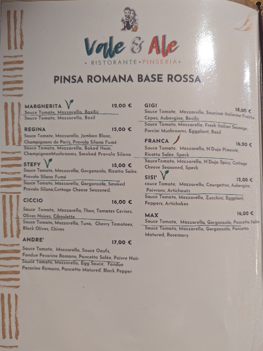 Menu Vale&ale Restaurant - Pinseria-5