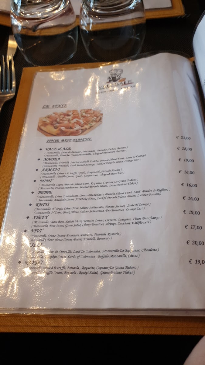 Menu Vale&ale Restaurant - Pinseria-7