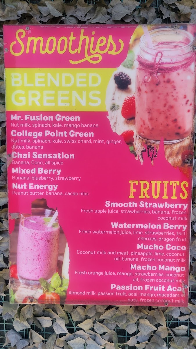 Menu Valerio Juice Bar And Colombian Food-1