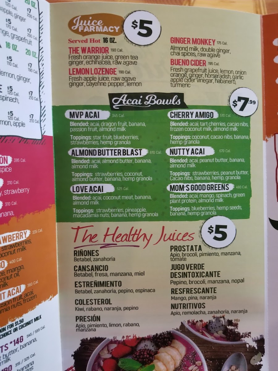 Menu Valerio Juice Bar And Colombian Food-5
