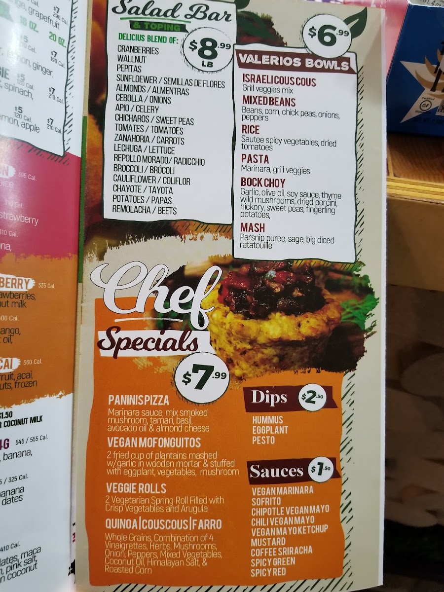 Menu Valerio Juice Bar And Colombian Food-6