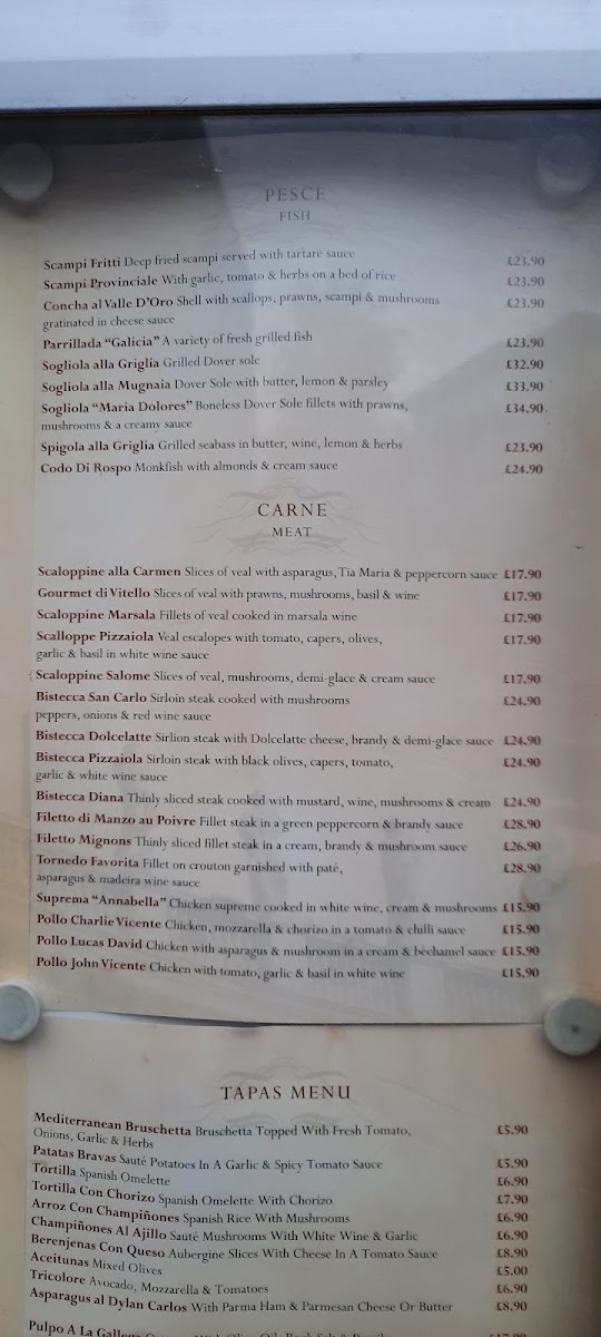 Menu Valle D'oro Restaurant-1