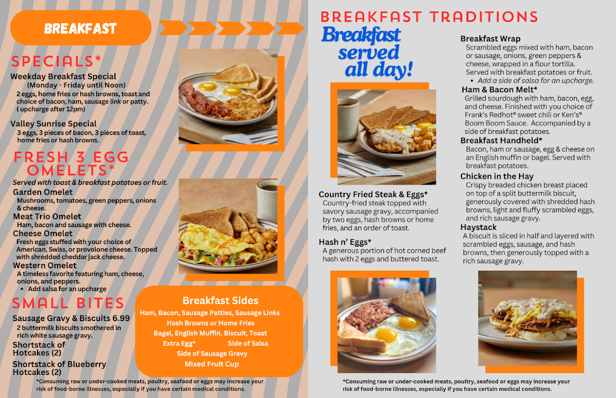 Menu Valley Dairy Restaurant-1